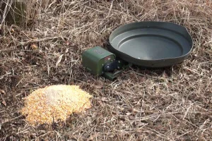 Bait Cover open beside a bait pile